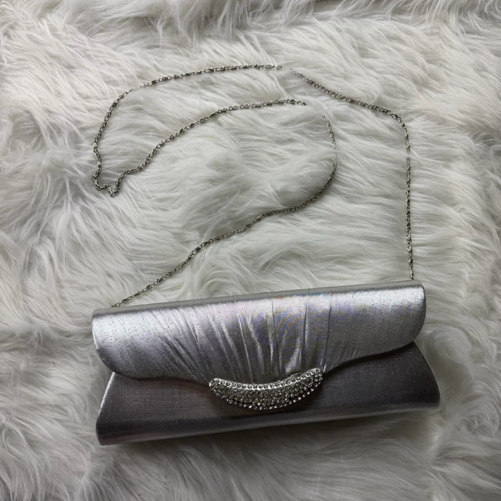 Silver Clutch Bling Bag